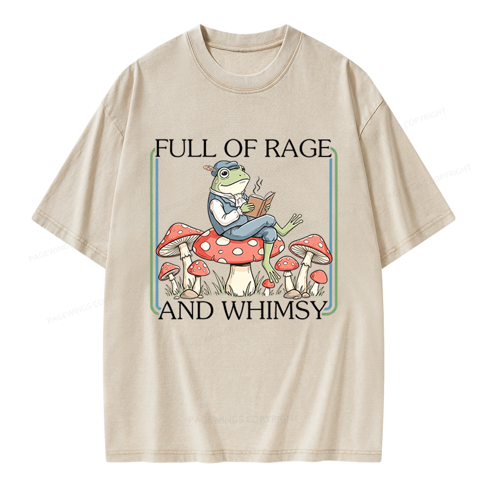 Pagewings Full Of Rage and Whimsy Unisex Washed T-shirt