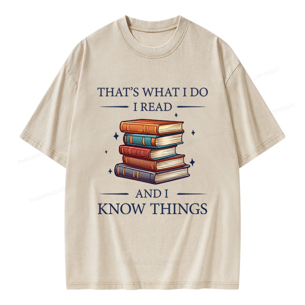 Pagewings Book Nerd Unisex Washed T-shirt