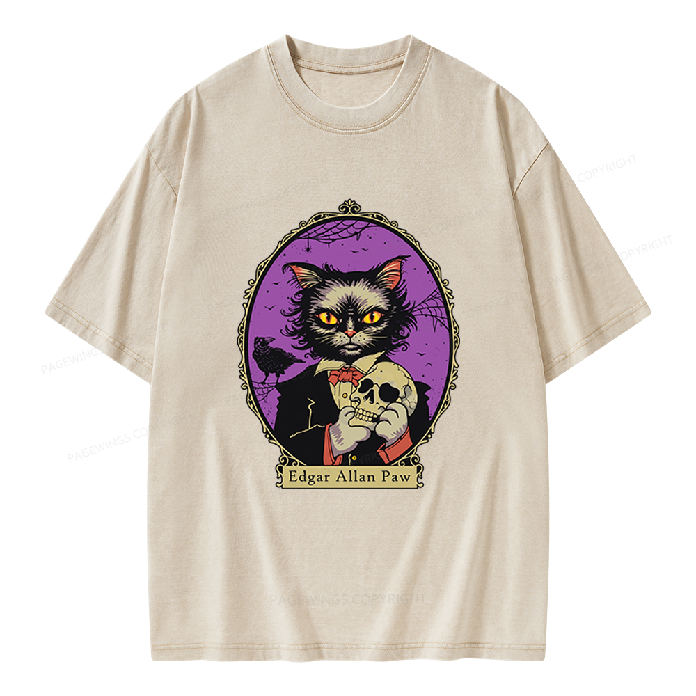 Pagewings Gothic Novel Lover Unisex Washed T-shirt