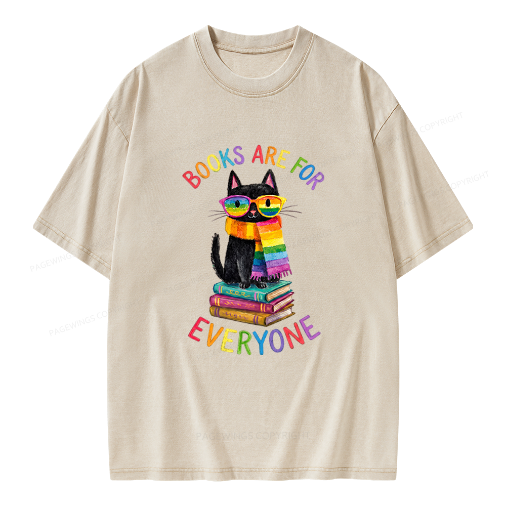 Pagewings Books Are For Everyone Unisex Washed T-shirt
