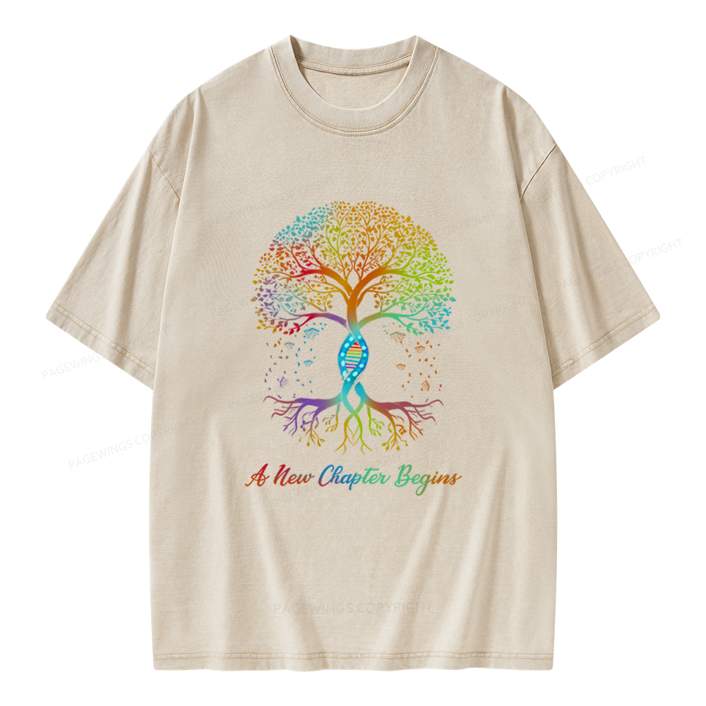 Pagewings A New Chapter Begins Unisex Washed T-shirt