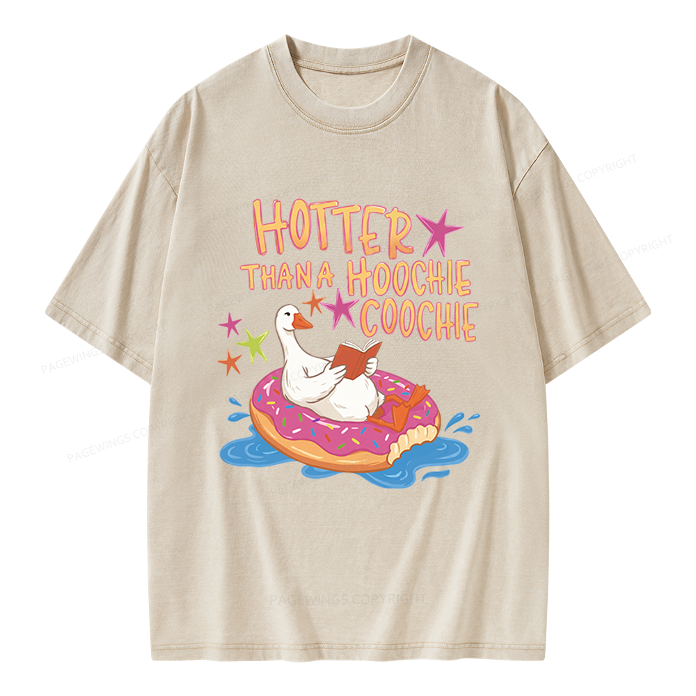 Pagewings Hotter Than a Hoochie Coochie Unisex Washed T-shirt
