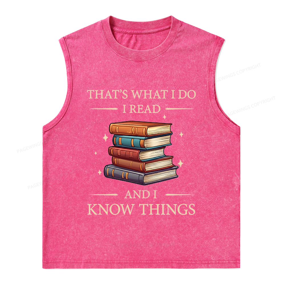 Pagewings Book Nerd Unisex Washed Tank Top