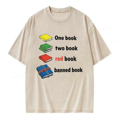 Pagewings Banned Book Unisex Washed T-shirt