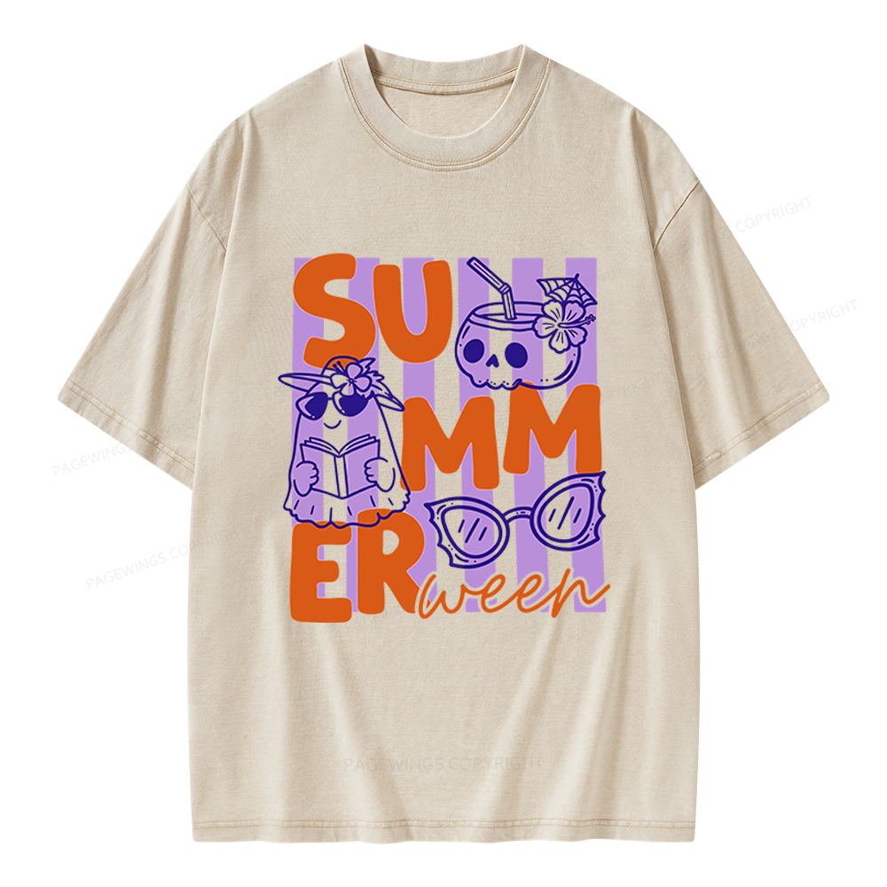 Pagewings Summerween Unisex Washed T-shirt