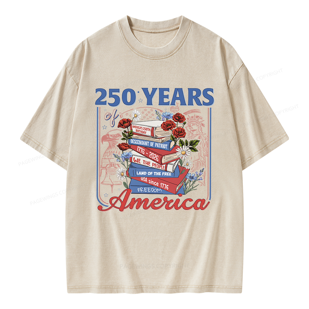 Pagewings Patriotic Reader Unisex Washed T-shirt