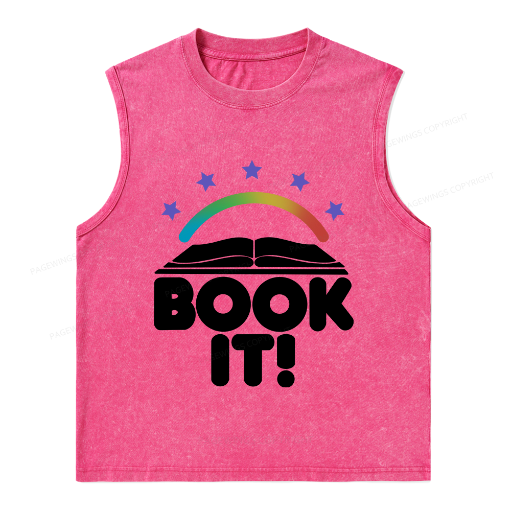 Pagewings Book It Unisex Washed Tank Top