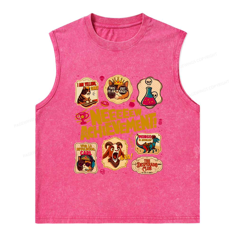 Pagewings New Achievement Unisex Washed Tank Top