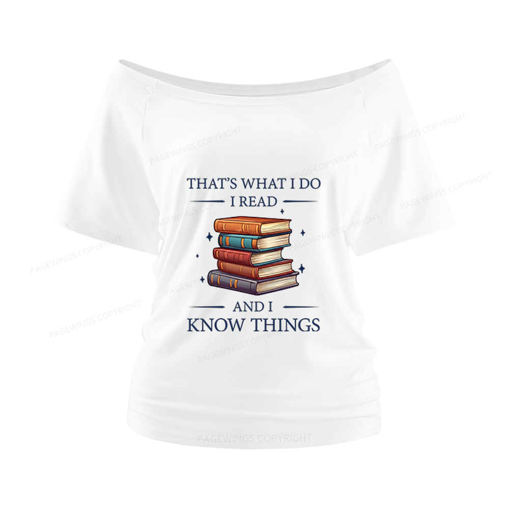 Pagewings Book Nerd Women Off Shoulder T-shirts