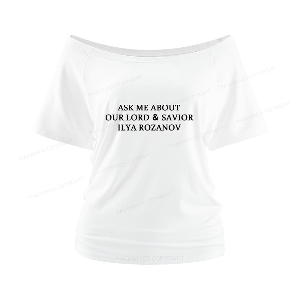 Pagewings Romance Lover Women Off Shoulder T-shirts