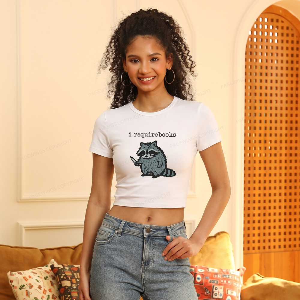 Pagewings I Require Books Women's Baby Tee