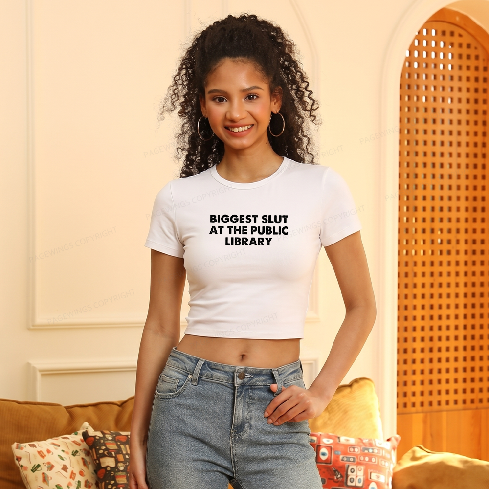 Pagewings Biggest Slut At The Public Library Women's Baby Tee