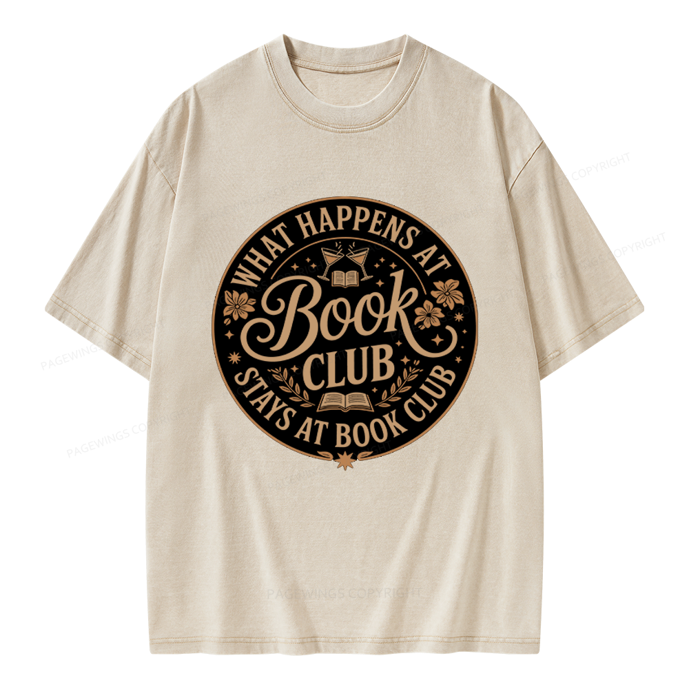Pagewings Book Club Unisex Washed T-shirt