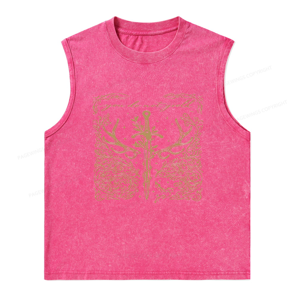 Pagewings You Do Not Yield Unisex Washed Tank Top
