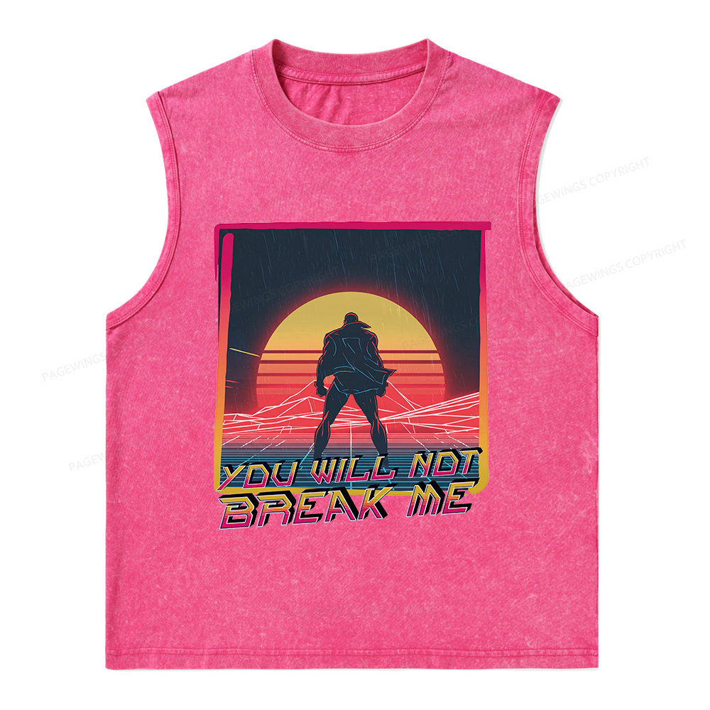 Pagewings You Will Not Break Me Unisex Washed Tank Top