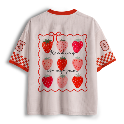 Pagewings Reading Is My Jam Unisex Mesh Jersey