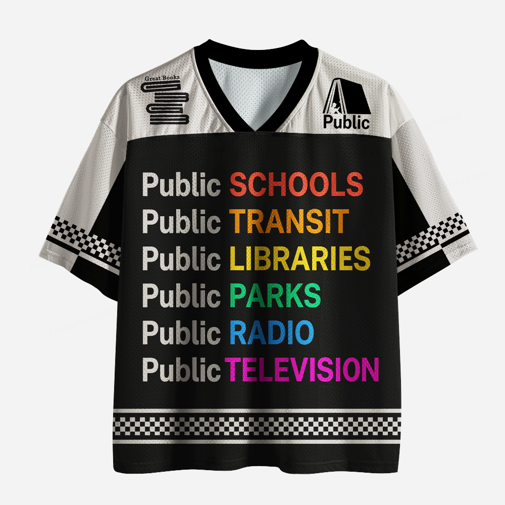 Pagewings Public Libraries Unisex Mesh Jersey