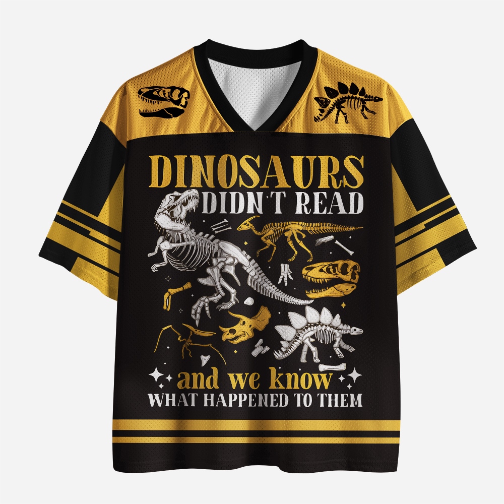 Pagewings Dinosaurs Didn’t Read Unisex Mesh Jersey