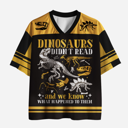 Pagewings Dinosaurs Didn’t Read Unisex Mesh Jersey