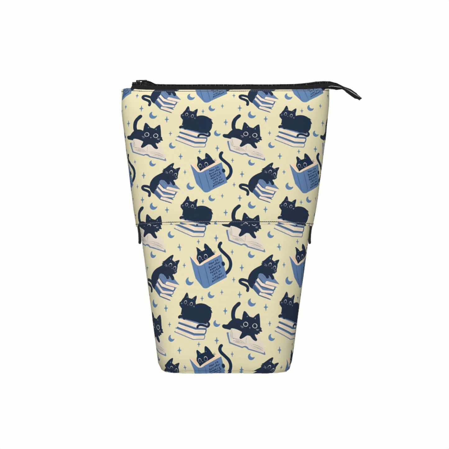 Pagewings Cat Book Nerd Pencil Holder Retractable Pencil Bag