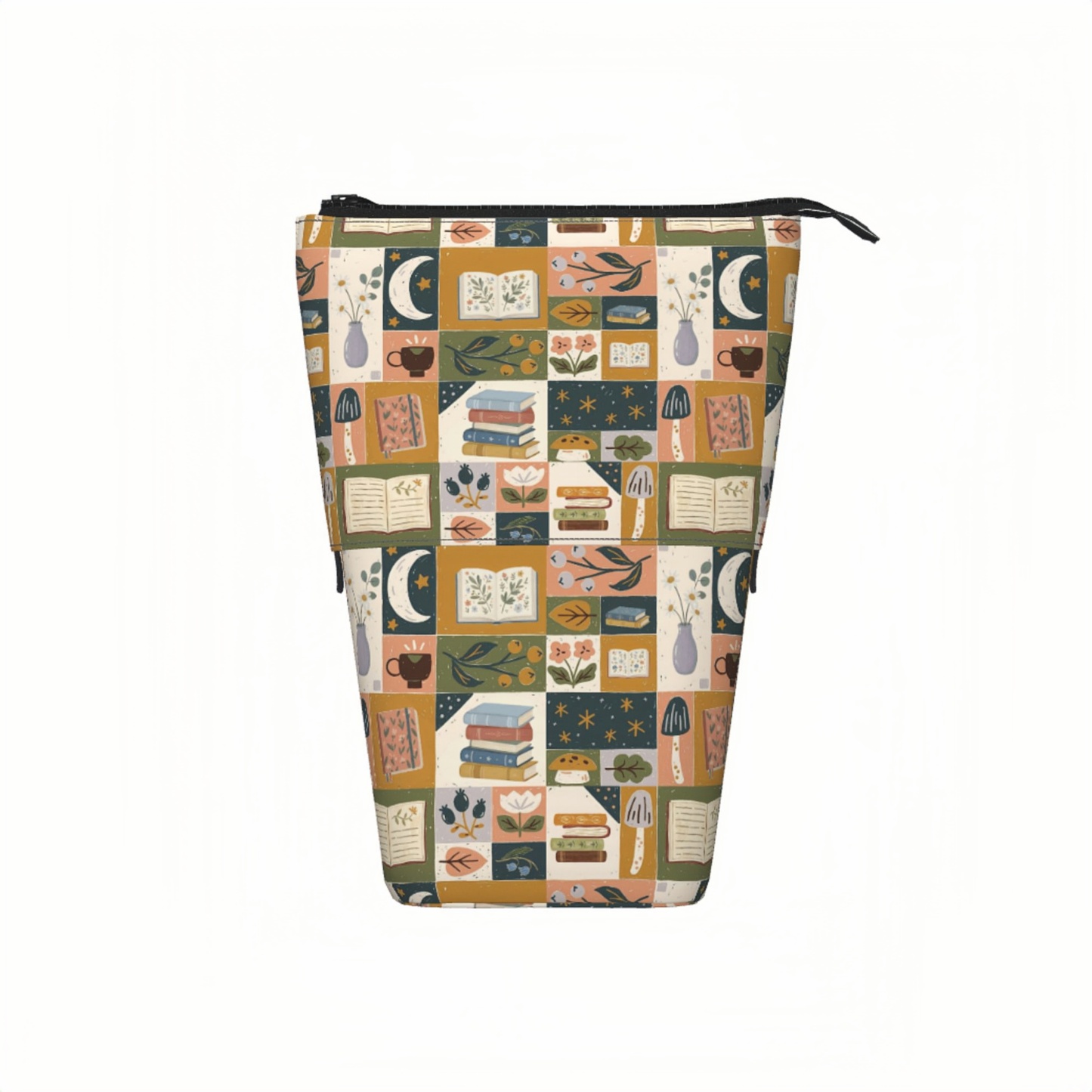 Pagewings Plant Floral Pencil Holder Retractable Pencil Bag