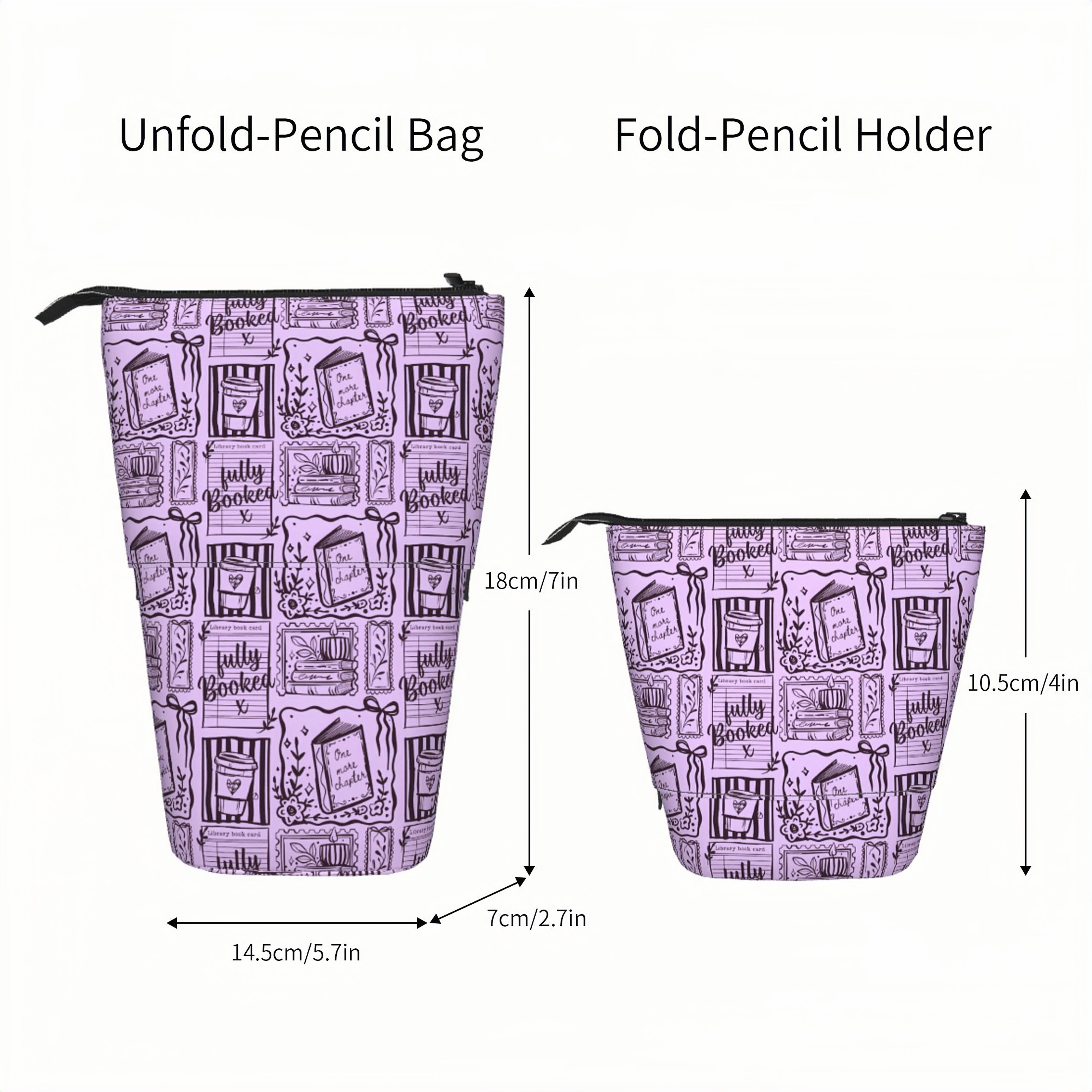 Pagewings Fully Booked Pencil Holder Retractable Pencil Bag