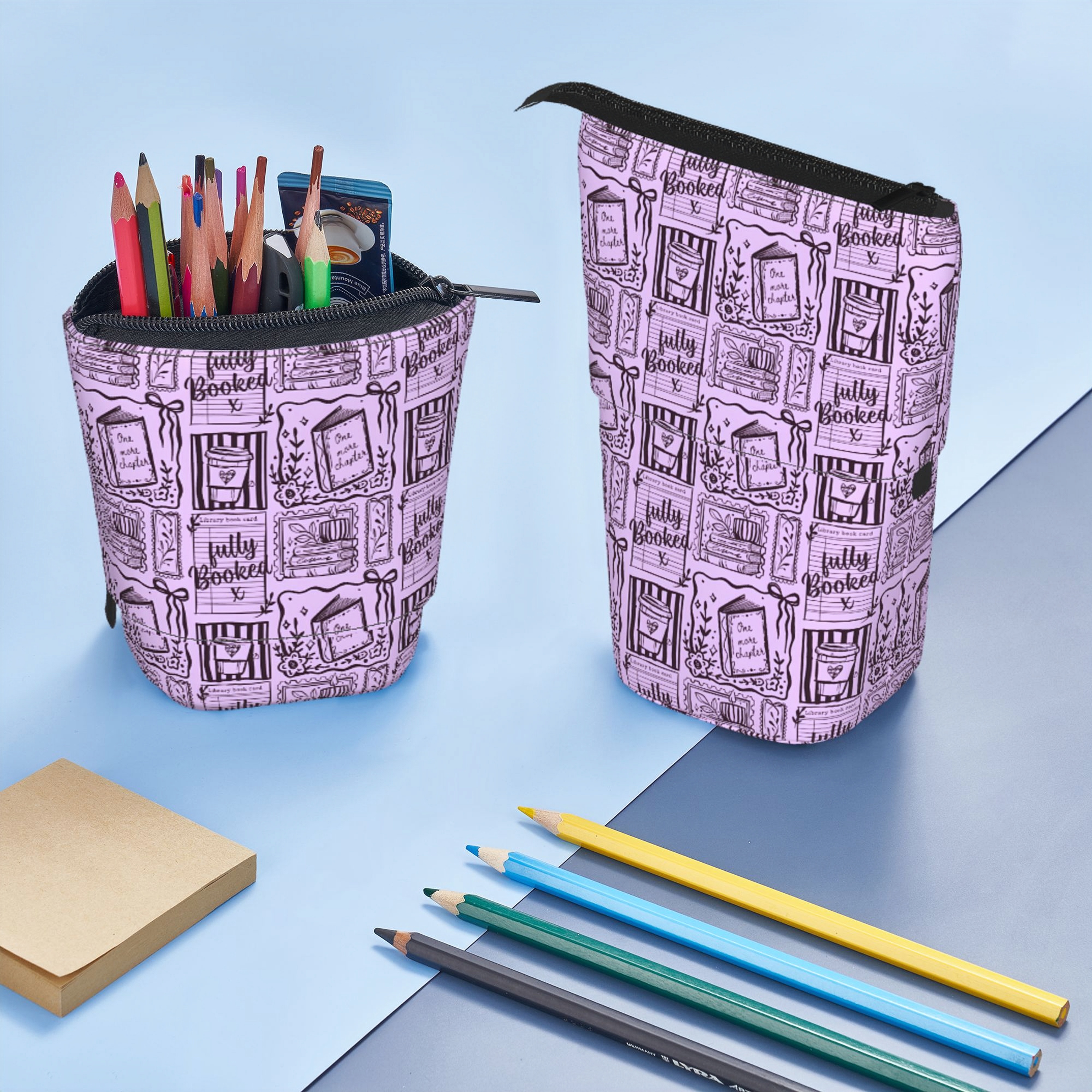 Pagewings Fully Booked Pencil Holder Retractable Pencil Bag