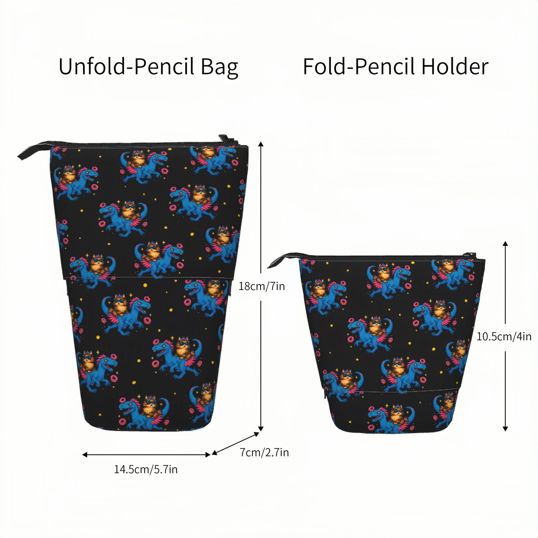 Pagewings Sci-Fi Book Lover Pencil Holder Retractable Pencil Bag