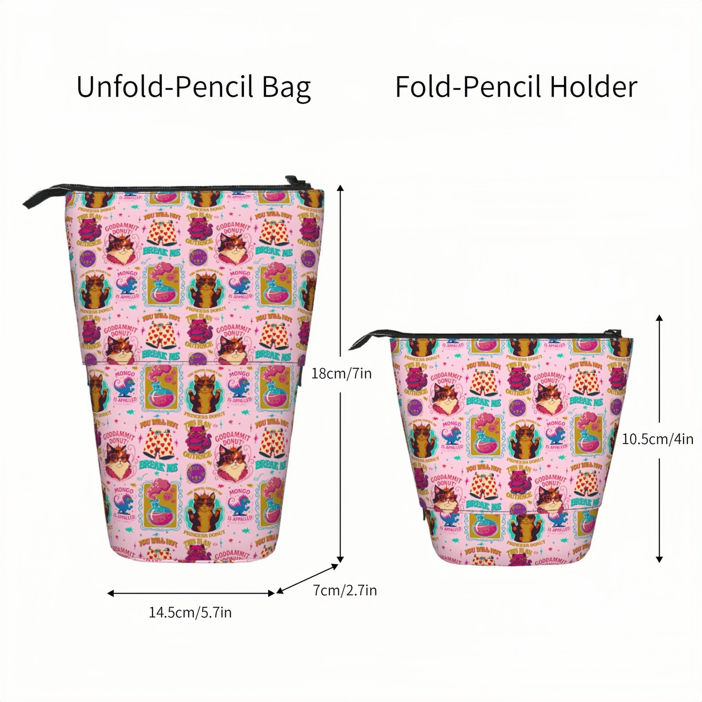 Pagewings Sci-Fi Book Lover Pencil Holder Retractable Pencil Bag
