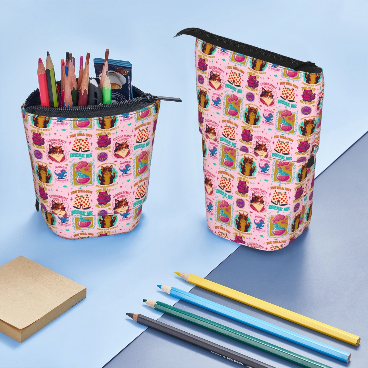 Pagewings Sci-Fi Book Lover Pencil Holder Retractable Pencil Bag
