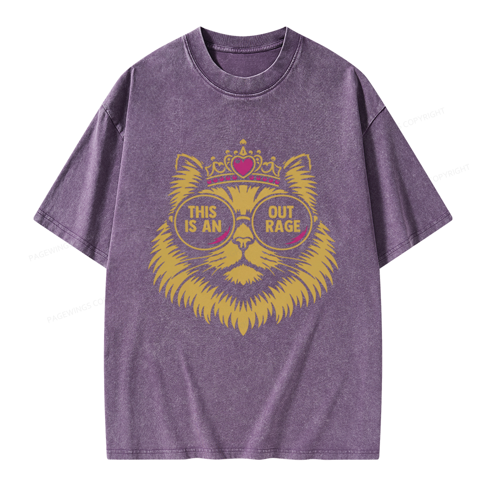 Pagewings This Is An Outrage Unisex Washed T-shirt