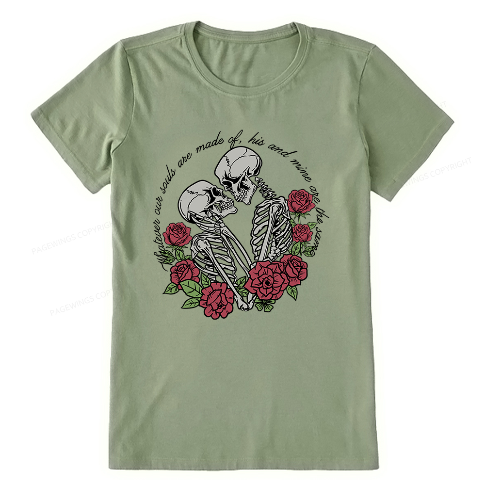 Pagewings Gothic Romance Skeleton Lovers Unisex Classic T-shirt