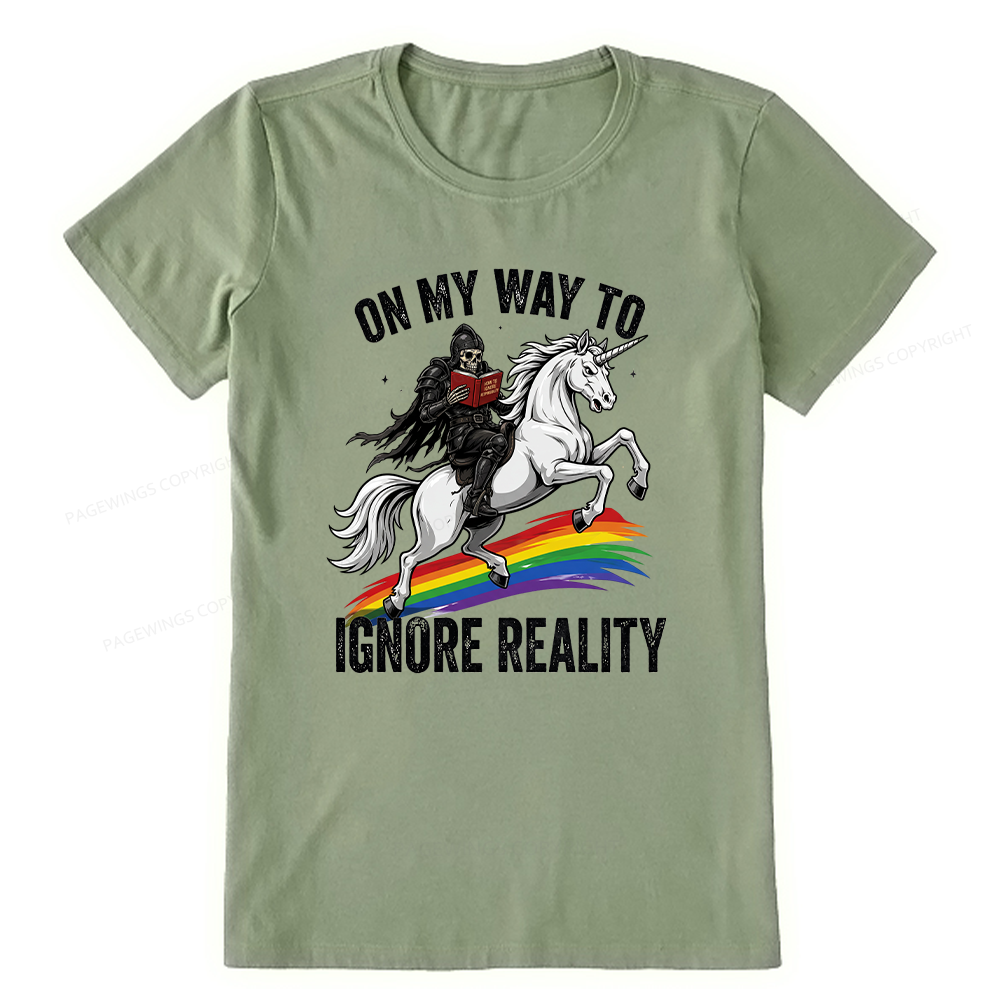 Pagewings On My Way To Ignore Reality Unisex Classic T-shirt
