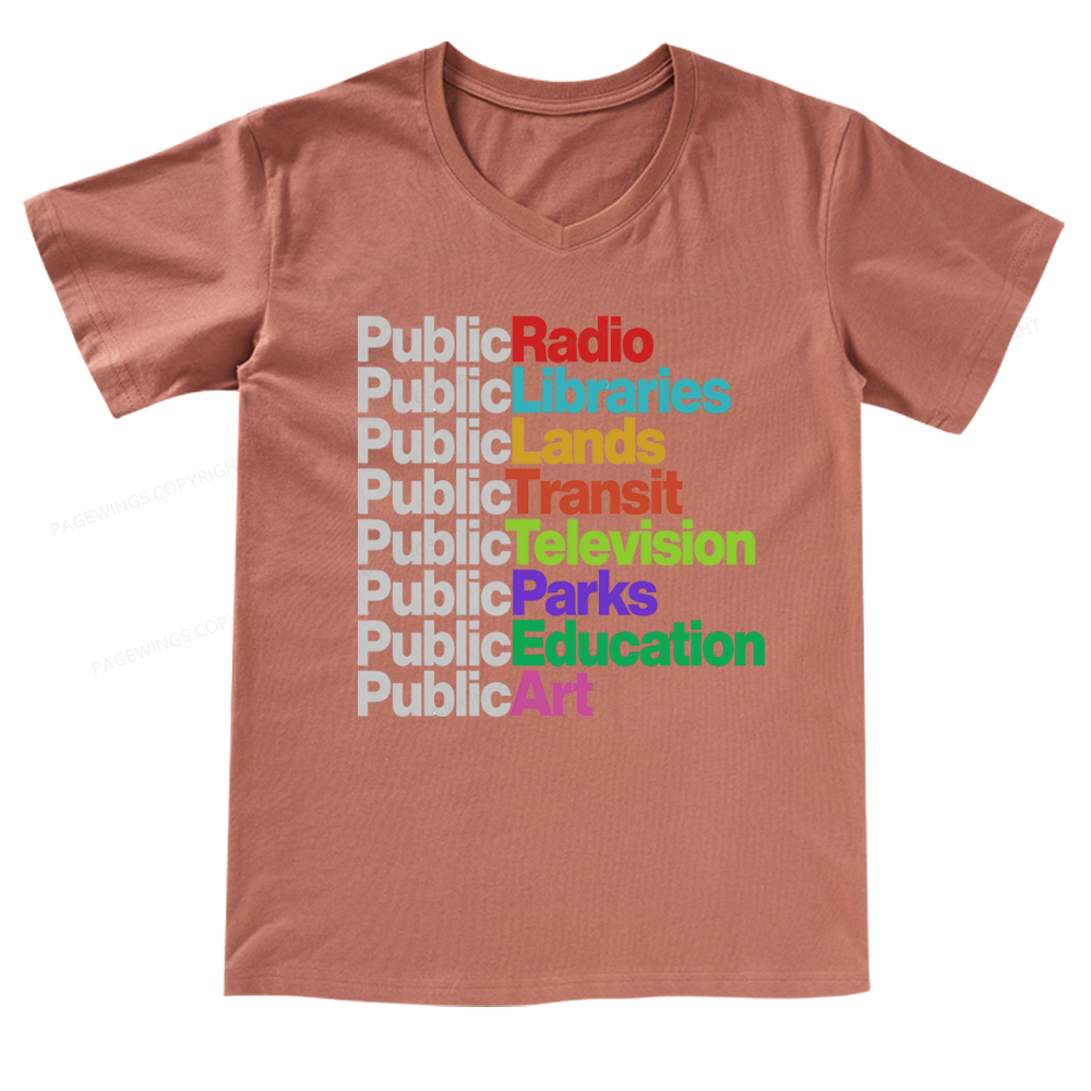 Pagewings Public Libraries V-neck T-shirt