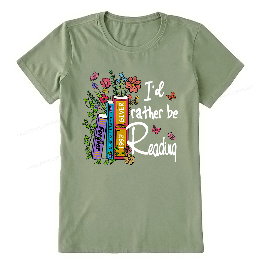 Pagewings I'd Rather Be Reading Unisex Classic T-shirt