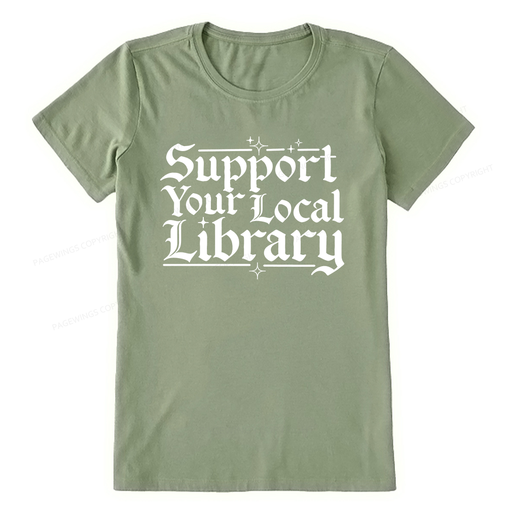 Pagewings Support Your Local Library Unisex Classic T-shirt
