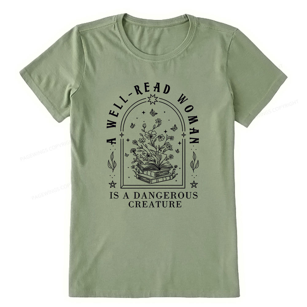 Pagewings A Well Read Woman Is A Dangerous Creature Unisex Classic T-shirt