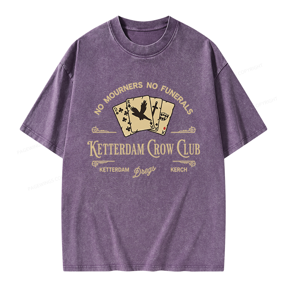 Pagewings Ketterdam Crow Club Unisex Washed T-shirt