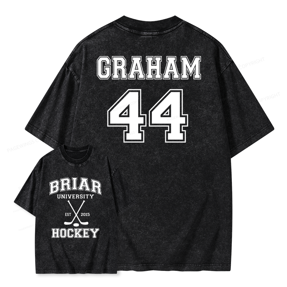 Pagewings Hockey Romance Unisex Washed T-shirt