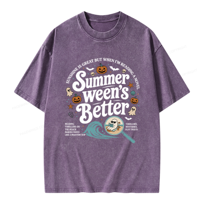 Pagewings Summer Ween's Better Unisex Washed T-shirt