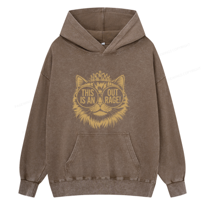 Pagewings This Is An Outrage Unisex Washed Hoodie
