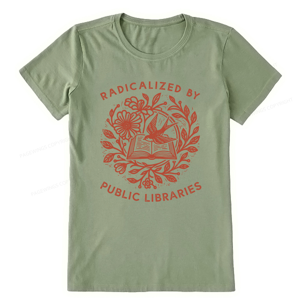 Pagewings Radicalized By Public Libraries Unisex Classic T-shirt