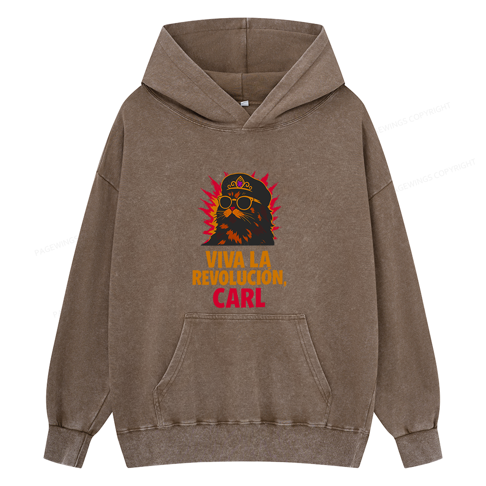 Pagewings Viva La Revolucion Unisex Washed Hoodie