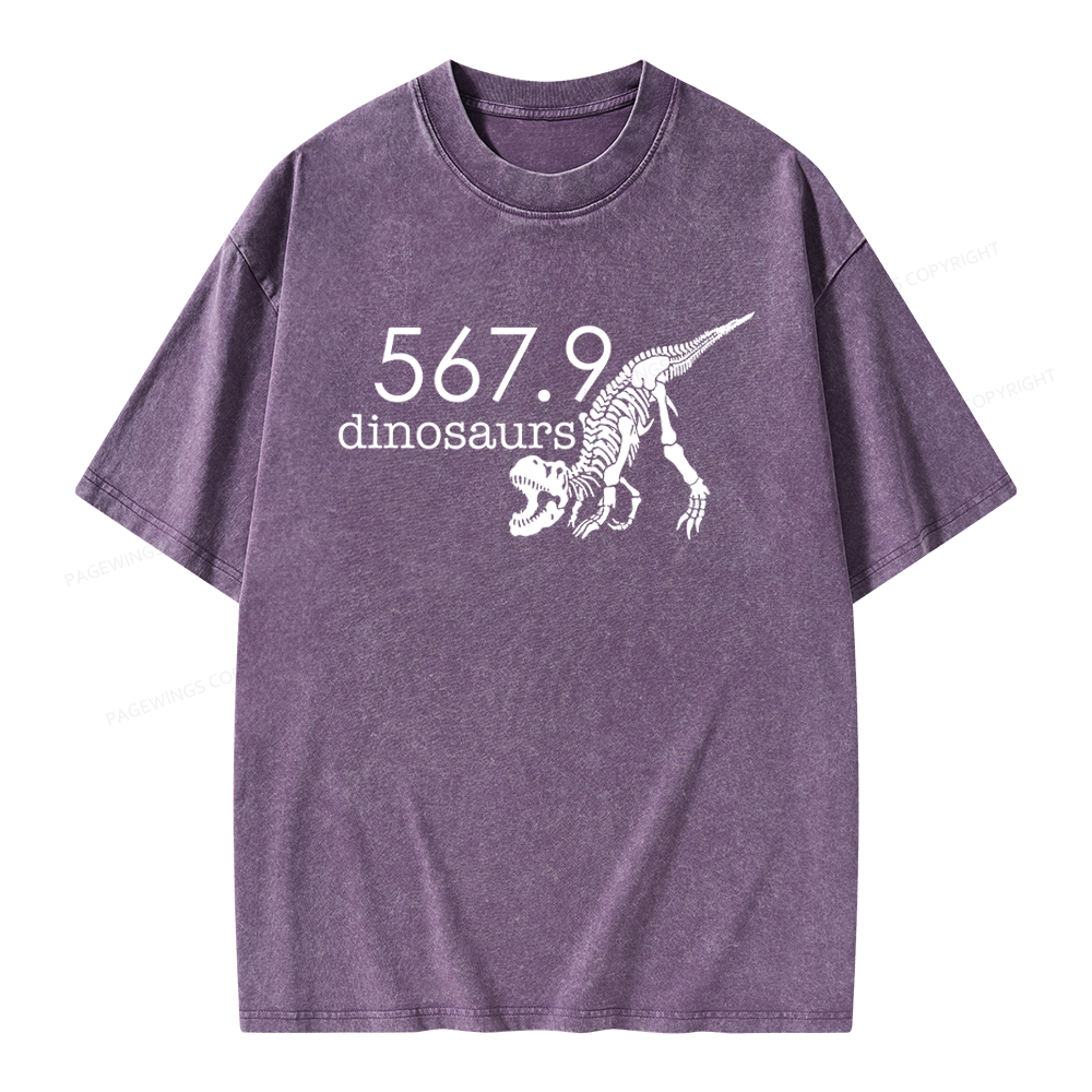 Pagewings 567.9 Dinosaur Unisex Washed T-shirt