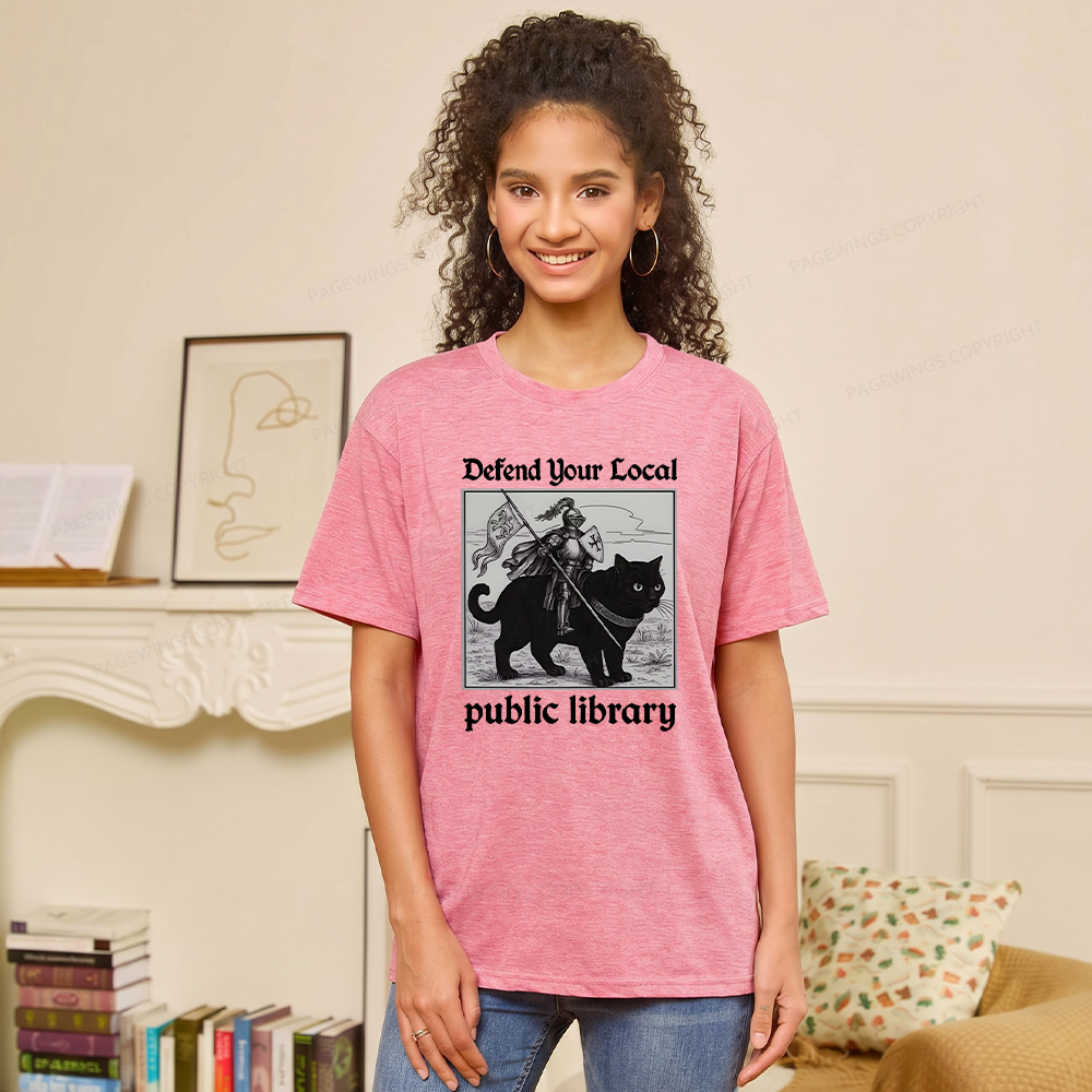 Pagewings Soft Defend Your Local public library Unisex Heather T-Shirt