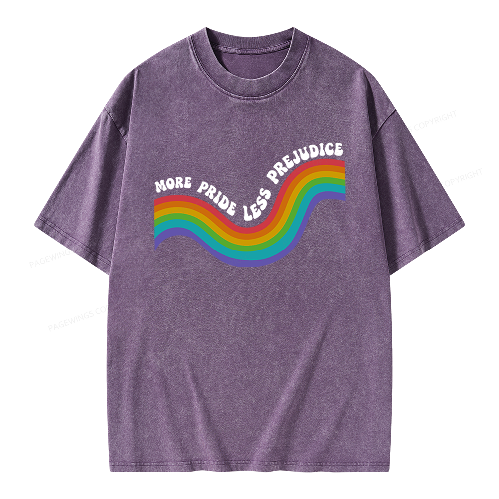 Pagewings More Pride Less Prejudice Unisex Washed T-shirt