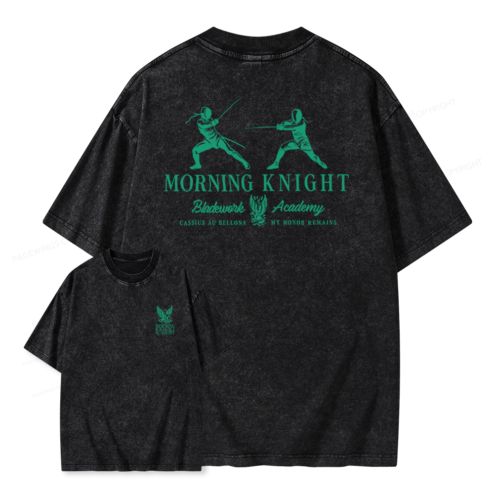 Pagewings Morning Knight Unisex Washed T-shirt