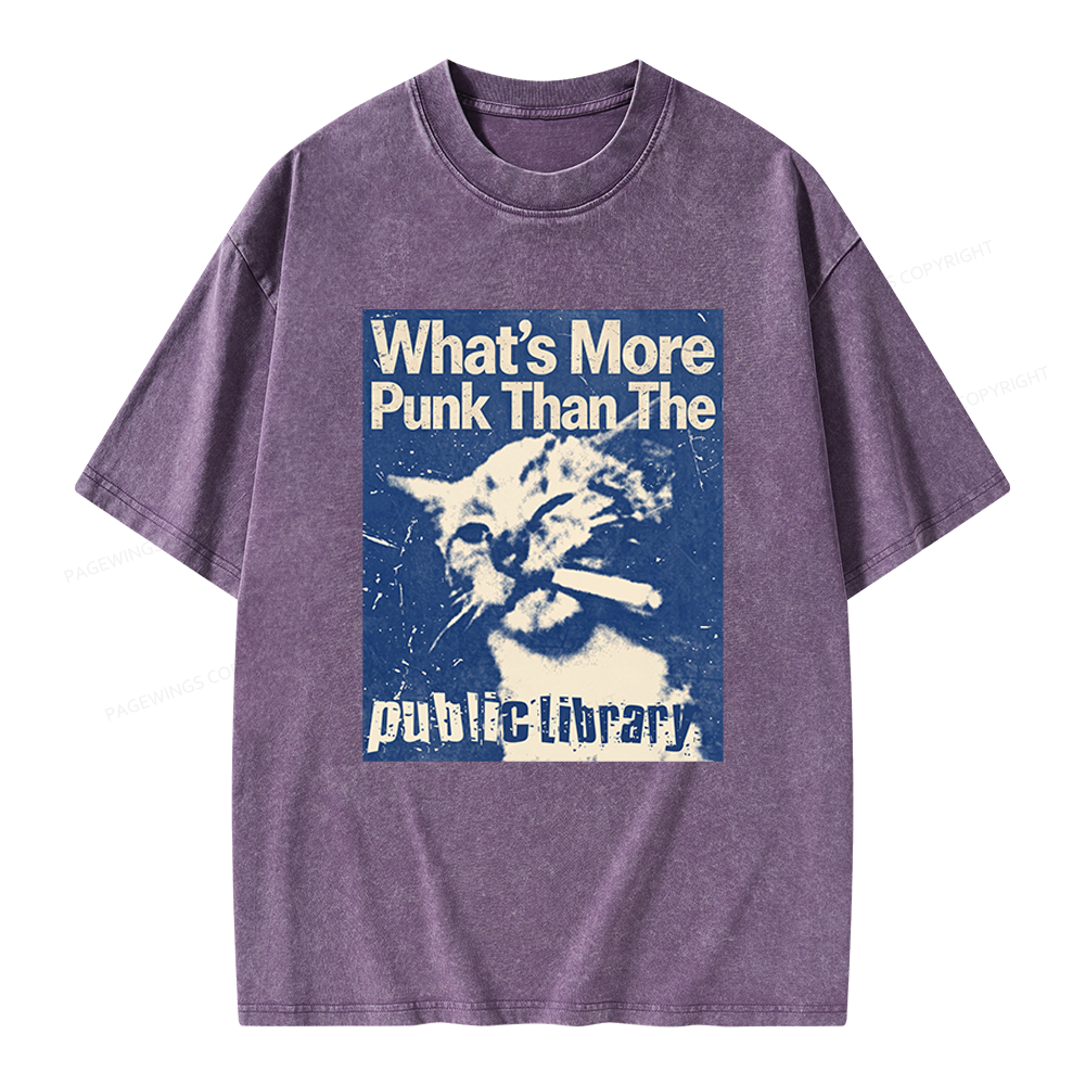 Pagewings What's More Punk Than The Public Library Unisex Washed T-shirt