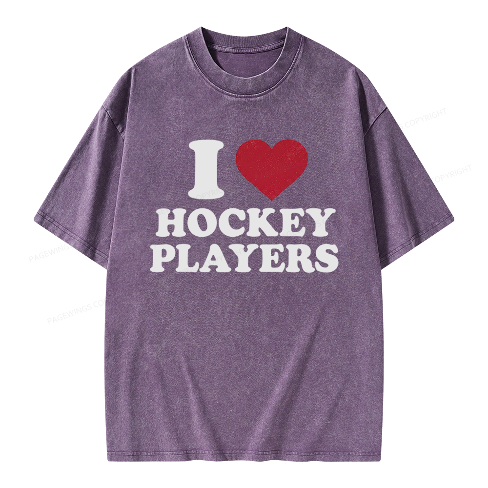Pagewings Hockey Romance Unisex Washed T-shirt