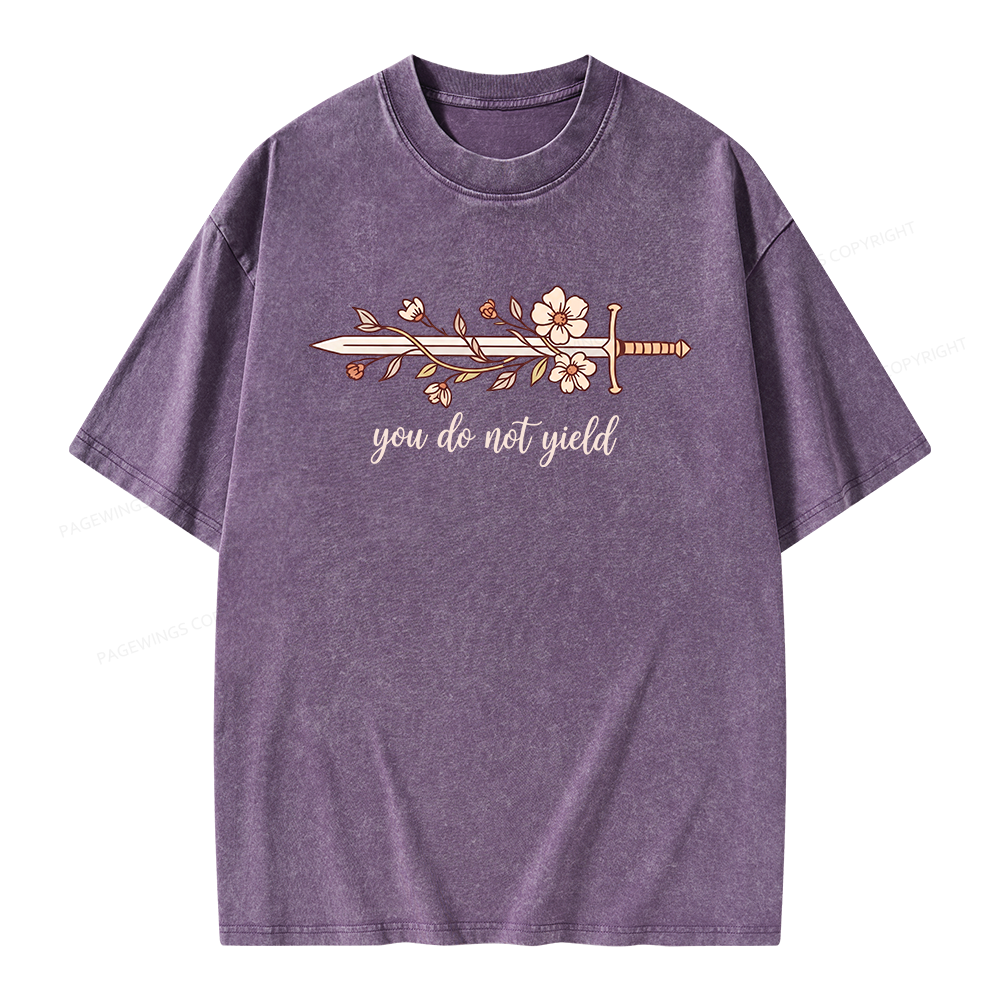 Pagewings You Do Not Yield Unisex Washed T-shirt
